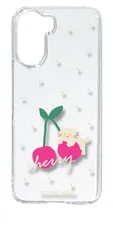 【新品未使用】Libero 5G IV A302ZT ZTE リベロ5g4 クリア ハードケース (ねことチェリー(大)) フルーツ さくらんぼ 猫 ネコ 動物 かわいい 可愛い cl-libero5g4-346