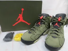 【中古】箱有 NIKE ﾅｲｷ ｽﾆｰｶｰ Air Jordan 6 Retro ×Travis Scott CN1084-266 ｵﾘｰﾌﾞ 27.5cm 991860297