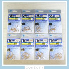 △【未開封】がまかつ シングルフック 510 ゴールド 8点 セット【A3【SP