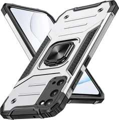 【在庫処分】galaxy s20 ケース リング 耐衝撃 衝撃吸収 SC-51A SCG01携帯カバー 米軍MIL規格取得 TPU+PC 指紋防止 車載ホルダー対応 スタンド機能 防塵 薄型 軽量 落下防止 擦り傷防止 レンズ保護 銀82-188