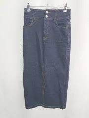 ◇ LOYAL PARTY ロイヤルパーティー ロング丈 タイト スカート サイズS インディゴブルー レディース E  【1408220055340】