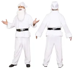[クリスマス コスプレ]　NEW ＧＯＧＯサンタさん（ホワイト） [サンタ コスプレ カラフル カラーサンタ サンタクロース コスチューム クリスマス 衣装]【873624】