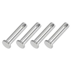 新品 PATIKIL 8 x 35 mm シングルホールクレビスピン 4個304ステンレススチールフラットヘッドピン ヒッチピンロックリンクヒンジシステム用 シルバー