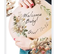 【ドライフラワー】マタニティシール　タトゥーシール　ボディシール　マタニティフォト　赤ちゃん　ベリーペイント 男の子 女の子 友達 家族 パパ ママ