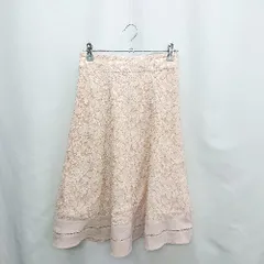 ◇ Θ MISCH MASCH ミッシュマッシュ 花柄 膝下丈 フレア スカート サイズ36 ピンク系 レディース E  【1410290022122】