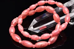 高品質美しい インカローズ　12x5mm　ブレスレット パワーストーン 天然石 _B421-15