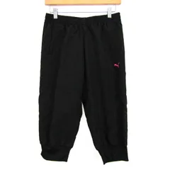プーマ クロップドパンツ スポーツウエア ボトムス 黒 レディース Sサイズ ブラック PUMA 【中古】