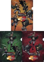 【中古】クリアファイル 全3種セット オリジナルクリアファイル 「進撃の巨人×ジョイフル」 コラボメニュー注文特典