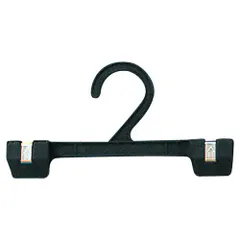 プラスチック製ボトムハンガー W17cm 黒 10本 61-196-8-1