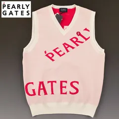 【サイズ：1・Ｍ・新品】パーリーゲイツ 吸汗速乾 Vネック ニット ベスト 白 055-2173308