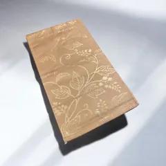 キャメルブラウン系×抽象花唐草　本袋帯 【S】