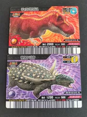 aca404 恐竜キング カード まとめ スーパーティラノサウルス スーパーサウロペルタ
