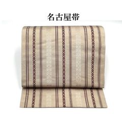 値下げ‼　91　中古品　正絹　名古屋帯　博多織　献上柄　全通柄