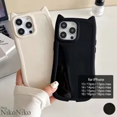 【ブラック】 ショップにこにこ 猫耳 マットフレーム スマホケース ma 【即納】iPhoneケース iPhoneカバー 12 13 14 15 16 ソフトケース 韓国スマホケース ネコ耳 ねこ耳