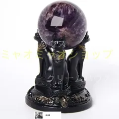 2025新品未使用 エジプトの三位一体の黒猫像バステト猫の女神像、黒猫の像、古代エジプトの子猫、クリスタルベース、庭のパティオの卓上家