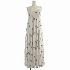 ジェラートピケ gelato pique タグ付き スプリングフラワーキャミソールマキシドレス キャミワンピース ロング 花柄 PWCO171289 白 ホワイト 青 ブルー /EA ■MA