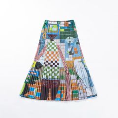 プリーツプリーズ イッセイミヤケ PLEATS PLEASE ISSEY MIYAKE 総柄 プリーツスカート ボトムス フレアスカート