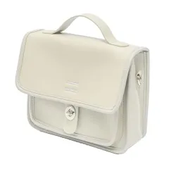 ホワイト [リネーム フロントバックル 横型ショルダーバッグ ブラウン