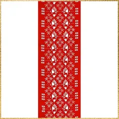 ☆彡送料無料でお届け☆彡Color:レッド 染の安坊 手ぬぐい「聖夜模様・トナカイ 赤」 本染め 綿100% 特岡 日本製 35cm×100cm