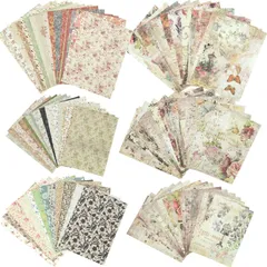 200枚 コラージュ 素材紙 デザインペーパー ラッピングペーパー レトロ 手帳 アンティーク ラッピング ジャンクジャーナル スクラップブック