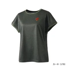 【新品】prince（プリンス）レディース ウィメンズ 半袖 ゲームシャツ ティーシャツ テニスウェア ゲームシャツ 吸水速乾・UPF50・バド（ダブルニット素材）カーキ　WF4096-178