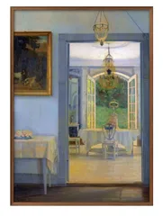 09680ゲオルク アーヘン Interior With Afternoon Sun A3 サイズ ポスター アート おしゃれ 絵画 インテリア 北欧 イラスト マット紙 艶消し アートパネル 額 フレーム デザイン 壁掛け ギフト 新築祝い ディスプレイ 
