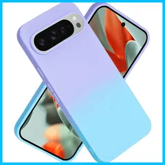 【新着商品】保護カバー pixel9/9pro ストラップホール付き落下防止 耐衝撃 ケース ケース グラデーション色 おしゃれ 韓国 Pro (パープルブルー) Pro ピクセル9/ピクセル9 グーグル 薄型 超軽量 柔軟 シリコン TPU 専用 9 9/Pのサムネイル