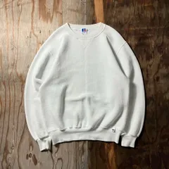 RUSSELL ATHLETIC ラッセル アスレティック USA製 クルーネック スウェット ホワイト 無地 ノームコア 90s 00s 古着 VINTAGE メンズ サイズ M MM40