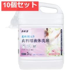 【業務用】柔軟剤入り 衣料用液体洗剤 フローラルの香り 5kg 10個セット まとめ売り
