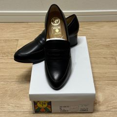 YOSUKE ヨースケ  ローファー ヒール ブラック 黒 BK 5510070 BL 無地 シンプル made in japan 24cm
