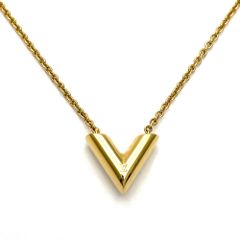 ルイヴィトン ネックレス ユニセックス ペンダント エセンシャルV ゴールド アクセサリー メンズ レディース 男女兼用 LOUIS VUITTON    M61083 約9.5g 人気【中古品】