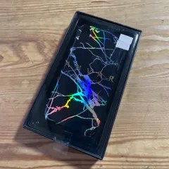 iPhoneX ケース カバー メタリック マーブル ブラック