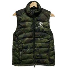 RLX(RalphLauren)(ラルフローレン) ダウンベスト サイズXS メンズ - カーキ×ブラウン×マルチ 迷彩柄/秋/冬