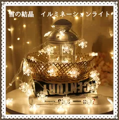 雪型  イルミネーションライト　電池式  6M40LED　壁　窓　ベランダ　植物　クリスマスツリー　イベント　パーティー　クラブ　庭　節句　お祝い　開店　店舗　バルコニー　暖色