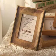 フォトフレーム L判 木目  壁掛け可　写真立て 写真フレーム デスク上写真立て 北欧