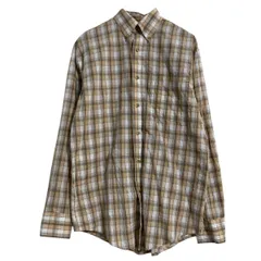 Wrangler 長袖 チェックシャツ S ホワイト ブラウン ベージュ ラングラー ボタンダウン 古着卸 アメリカ仕入 a701-6138のサムネイル