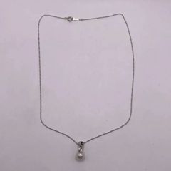 【✨SILVER925✨】 パールネックレス　SV　銀　石付き　ダイヤ　クリスタル　宝飾　ジュエリー　貴金属　おしゃれ　ラグジュアリー　ヴィンテージ　アンティーク　首飾り　SILVER　生前整理　遺品整理　真珠　パール　ホワイト　宝飾品　ネックレス