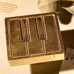 シーリングスタンプ　ヘッド　ピアノ　四角　鍵盤　音楽　楽器　楽譜