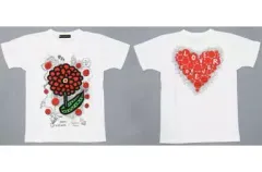 【中古】Tシャツ(男性アイドル) 草間彌生×大野智(嵐)デザイン チャリTシャツ ホワイト SSサイズ 「24時間テレビ36 (2013年)」