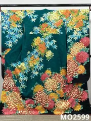 振袖 豪華 刺繍 金彩 紋意匠 大輪 身丈168cm 撥水加工済 MO2599