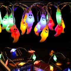 【人気商品】MOTOSTAR イルミネーションライト ソーラー 幽霊 20電球 5M LED ストリングライト 屋外 IP65防水 8モード 夜間自動点灯 キャンプ用 クリスマス/ハロウィン/パーティー新年学園祭屋外室内庭対応