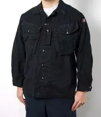 ARMYロゴ刺繍 ブラックナイロンジャケット　黒染め 00s 米軍 U.S.ARMY ロゴ刺繍 RECRUITING ナイロンジャケット 黒