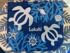 <OHANA>ナイロンバッグ　ホヌ　バッグ　エコバッグ　ホヌ柄　ショッピングバッグ　ハワイアン　ハワイアン雑貨　ハワイ　Hawaii