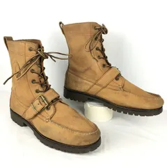RALPHLASUREN POLO/ラルフローレン★レザーショートブーツ【10D/27.05-28.0/茶/BROWN】ワーク/カントリー/SHOES/LEATHER/　管No.YS31<sale>