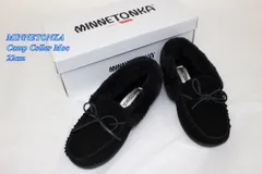 MINNETONKA ミネトンカ レディース ムートンシューズ Camp Collar Moc 22cm ブラック モカシン R2407-031