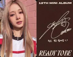 【中古】コレクションカード(女性) TWICE/ツウィ/裏面印刷サイン入り/12TH MINI ALBUM「READY TO BE」封入フォトカード