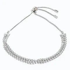 スワロフスキー SWAROVSKI ブレスレット 2連 Matrix Tennis マトリックス クリア シルバー 5678252 ジュエリー アクセサリー