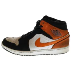 NIKE (ナイキ) Air Jordan 1 Mid Shattered Backboard エアジョーダン1 ミッド シャッタードバックボード ミッドカットスニーカー US10/28cm 554724-058 オレンジ