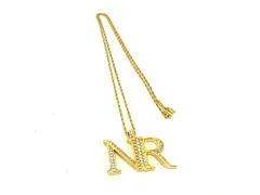 ■美品■ NINA RICCI ニナリッチ ラインストーン ネックレス ペンダント アクセサリー レディース ゴールド系 DI5662