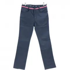 【新品】アディダス パンツ ダークネイビー×ピンク ストレッチ ストレート ウエストライン レディース S ゴルフウェア adidas